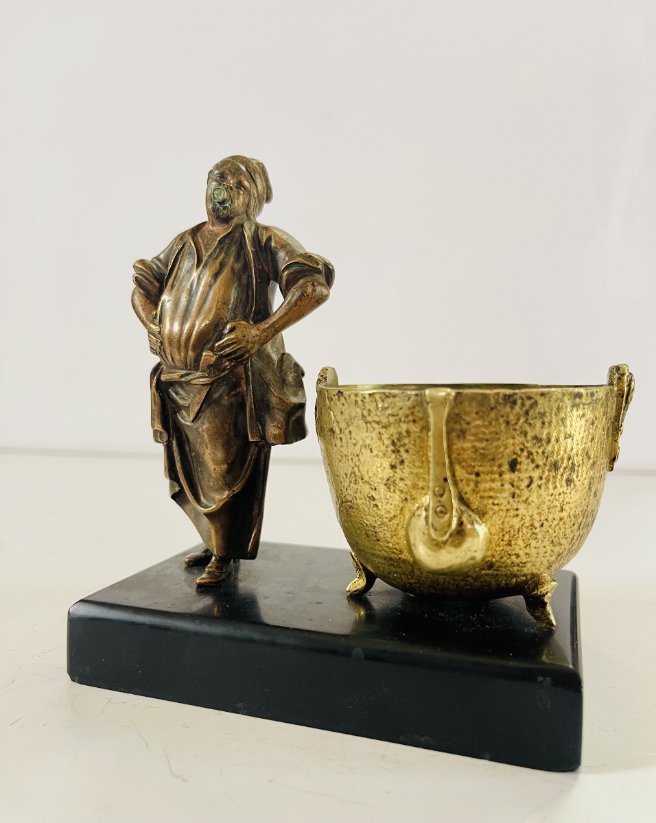 Porte cigares, pyrogène au boucher - bronze -photo-2